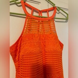 GUESS orange lace dress